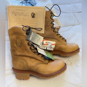VINTAGE! 🇺🇸 Chippewa Deadstock NOS US Made Insulated Vibram Logger Boots 10